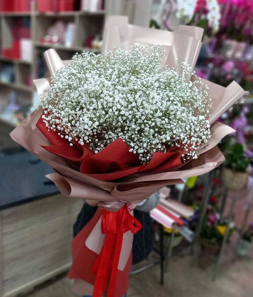 Букет Белые хлопья в Эдельбае Букет цветов из: Гипсофила в Эдельбае