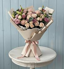 Букет цветов из:  Розы и Лизиантусы #REPLACE_PRED# Эдельбае