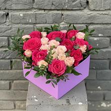 Цветочная композиция из Розы в коробке #REPLACE_PRED# Эдельбае