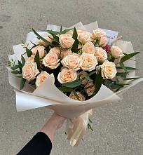 Букет Кремовые розы Латте в Эдельбае