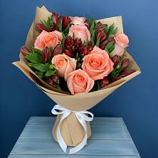 Букет цветов из:  Розы и Альстромерии в Эдельбае