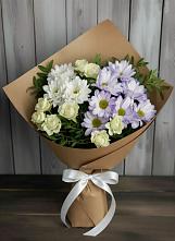 Букет цветов из:  Хризантемы и Розы в Эдельбае