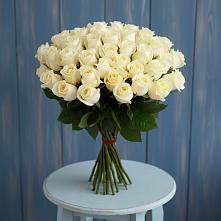 Букет 51 Белая роза Эдлесс Лав в Эдельбае