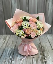 Букет цветов из:  Гвоздики, Розы и Хризантемы в Эдельбае
