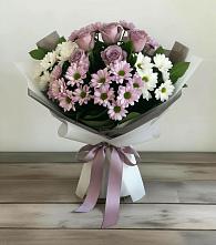 Букет цветов из:  Хризантемы и Розы #REPLACE_PRED# Эдельбае