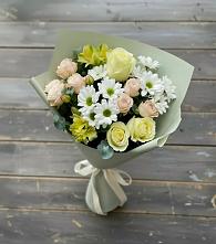 Букет цветов из:  Альстромерии, Розы и Хризантемы в Эдельбае