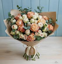 Букет цветов из:  Альстромерии и Розы в Эдельбае