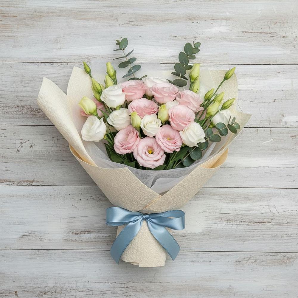 Букет цветов из: Лизиантусы в Эдельбае